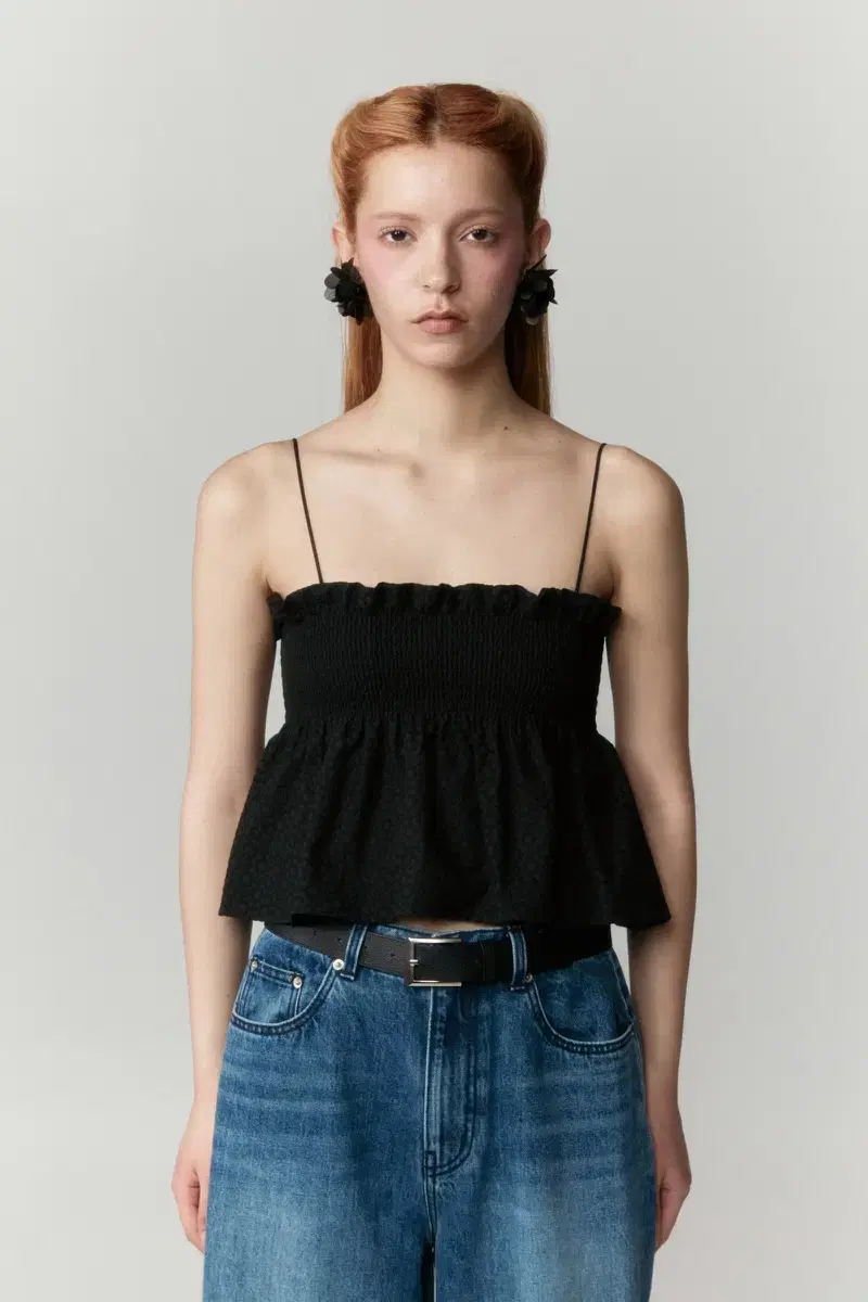 버뮬라 SMOKING FLARED TOP (BLACK) S